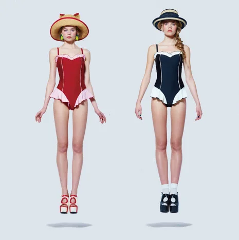 Май женский пляжный купальник Одна деталь Монокини Выход цельное Pameo японские