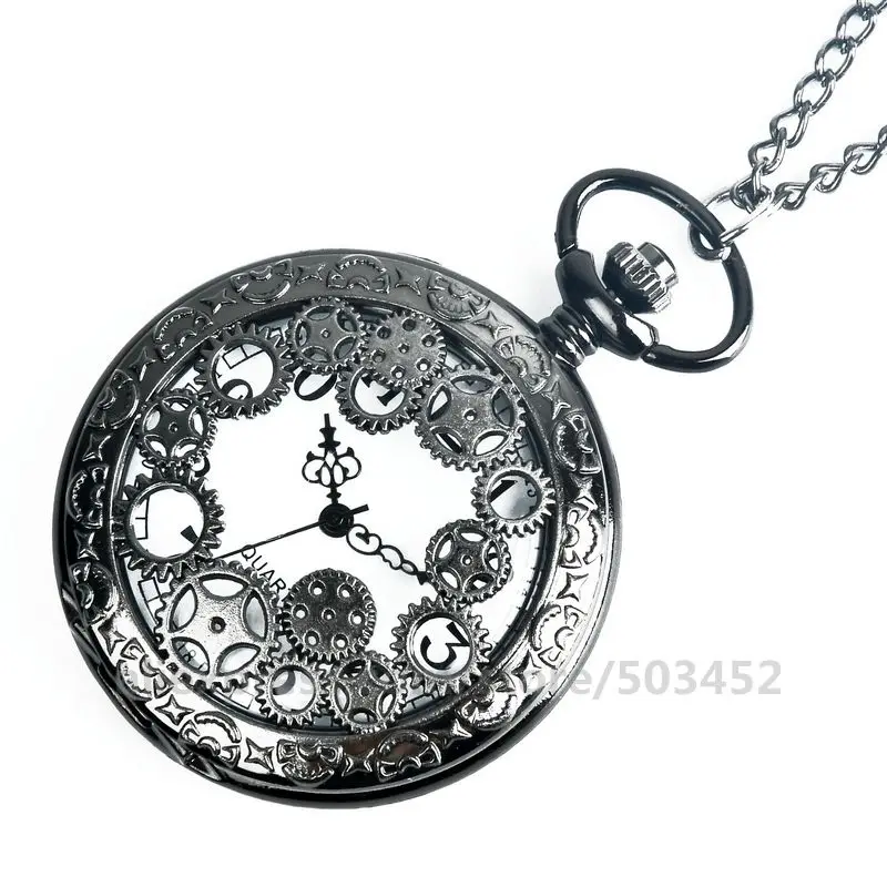 100 шт./лот черные дизайнерские часы с вырезами и поворотным механизмом подвесные