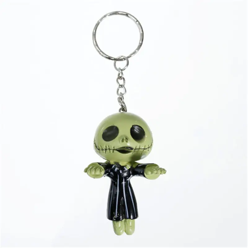Резиновый 3D брелок и череп скелета на Хэллоуин Кулон черный зеленый эмаль