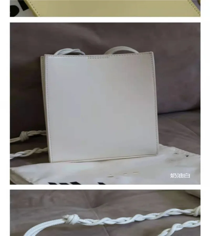 

2021Knit knot blogger's leather messenger bag