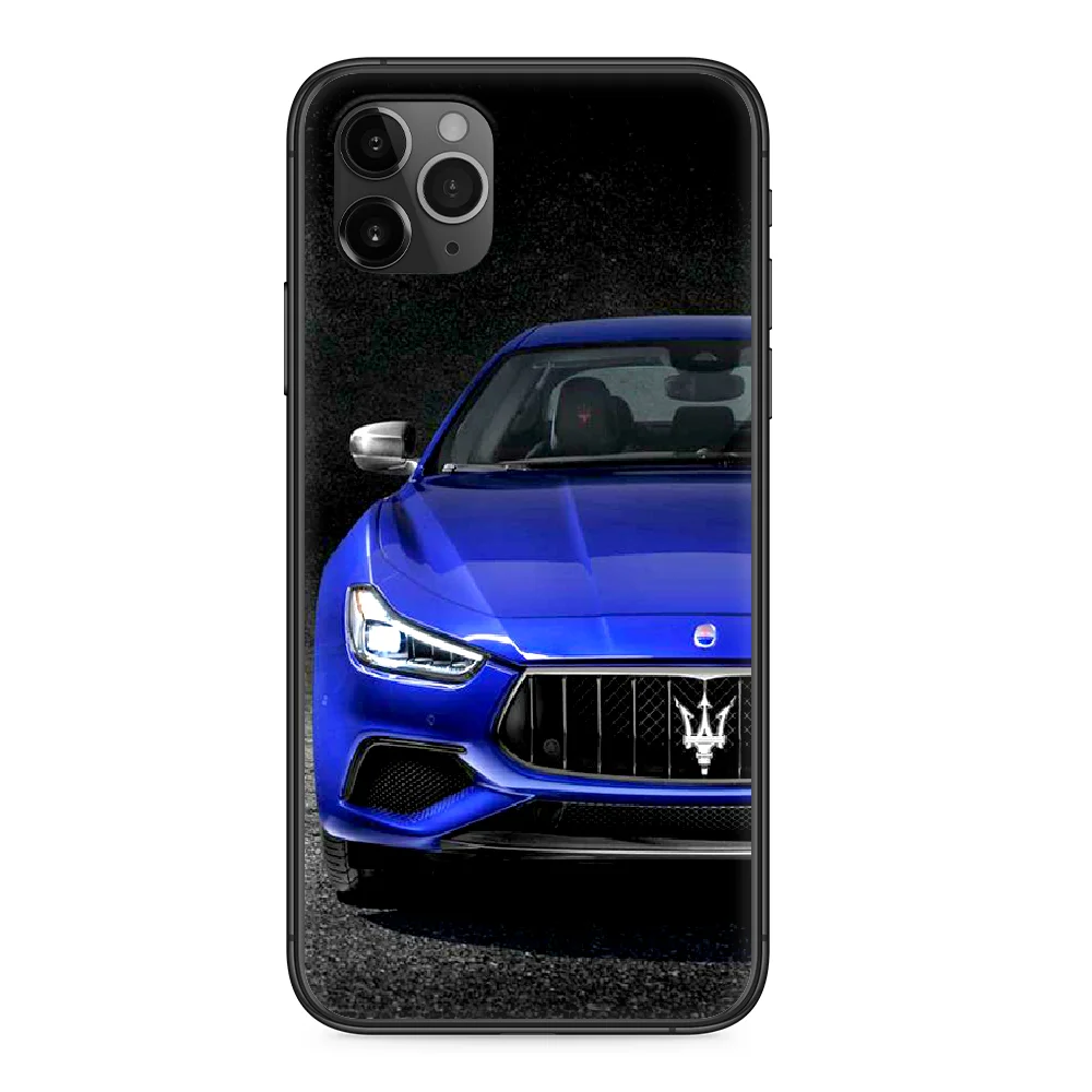 

Maserati Luxury Car Brand Phone case For iphone 4 4s 5 5S SE 5C 6 6S 7 8 plus X XS XR 11 12 mini Pro Max 2020 black Waterproof