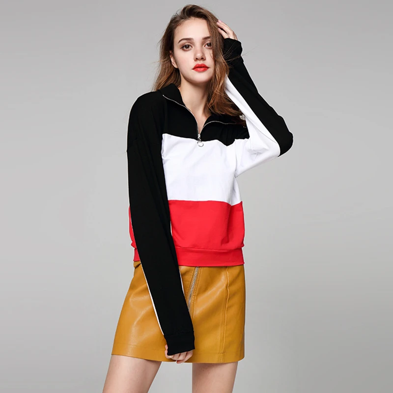 BornToGirl/осенне зимняя женская винтажная Повседневная Толстовка с длинным рукавом