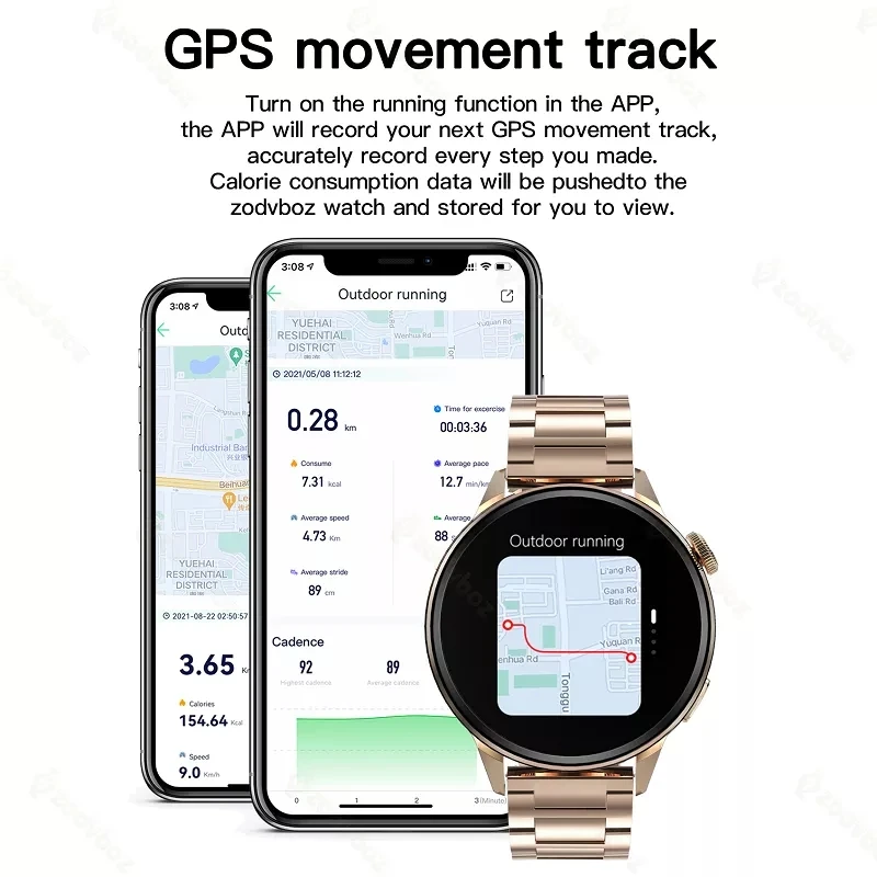 New NFC Smart Watch Men ECG+PPG Heart Rate Women BT Call GPS Movement Track Sports Smartwatch Samsung Android IOS | Электроника