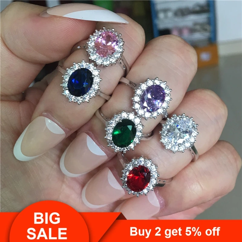 Женское Обручальное Кольцо принцессы Дианы choucong обручальное кольцо из