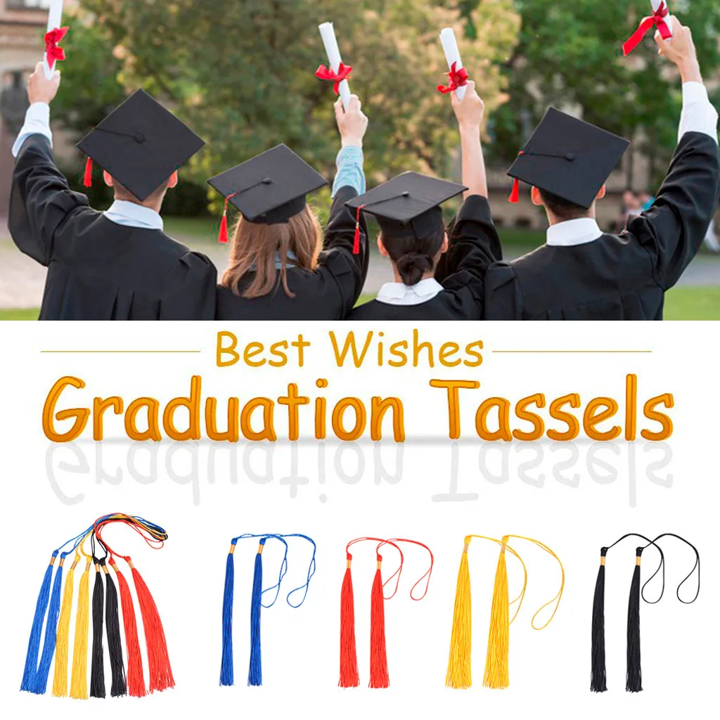 2 шт. шляпа для бакалавра с кисточками выпускного нейтральная взрослых детей