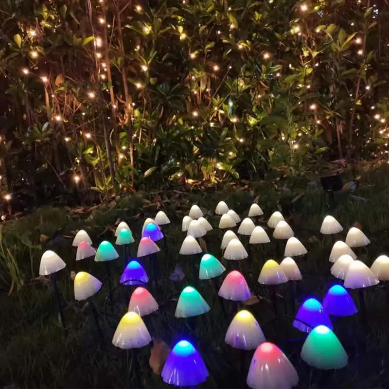 

Solar Mushroom Light Fixture 10/20/30/50 LED Fairy Garden Lamp String IP65 Outdoor Waterproof Christmas Holiday Yard Decoration