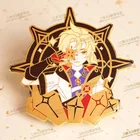 Аниме игра Genshin Impact Albedo значок брошь Металлическая Булавка аксессуары