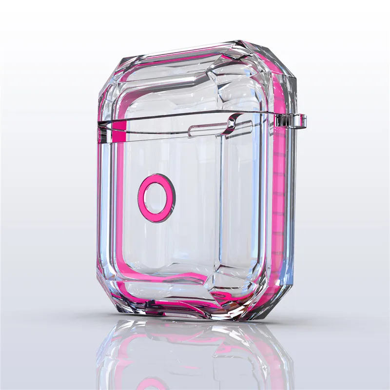 2nd Gen Hot Pink Для Apple AirPods2 чехол-сумка прозрачный мягкий силиконовый противоударный защитный чехол для AirPods 2 Earpods чехол аксессуары - Цвет: 2nd Gen Hot Pink
