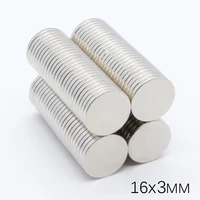 100pcs 16x3 mm n35 ndfeb super strong 16mmx3mm powerful disc round magnet rare earth permanent neodymium magnets 163 mm