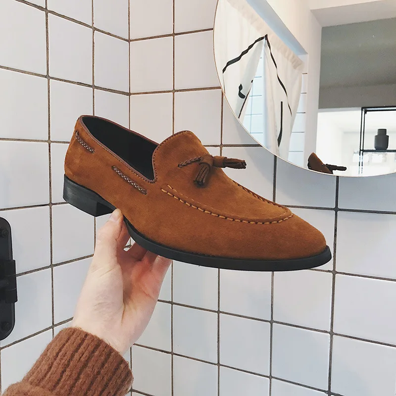 

2020 New Loafers for Men British Style Slip-On Mens Casual Shoes Fashion Tassel Man Dress Shoes Party Men Driving Shoes