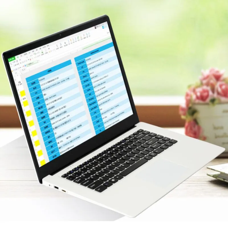 15 6 дюймовый ультратонкий ноутбук Intel Celeron J3455 CPU Quad Core 8G DDR3 + 1000G HDD Window 7/10