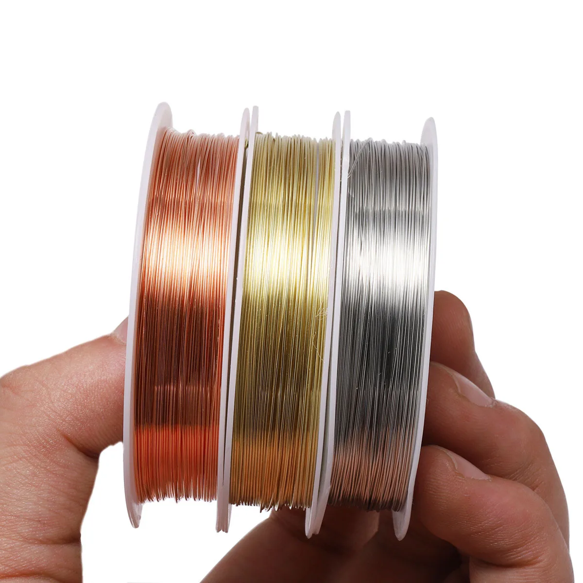 

0.2-1mm Metal Thread String Wire Bracelet Necklace DIY Colorfast Beading Wire Jewelry Cord String Craft Making