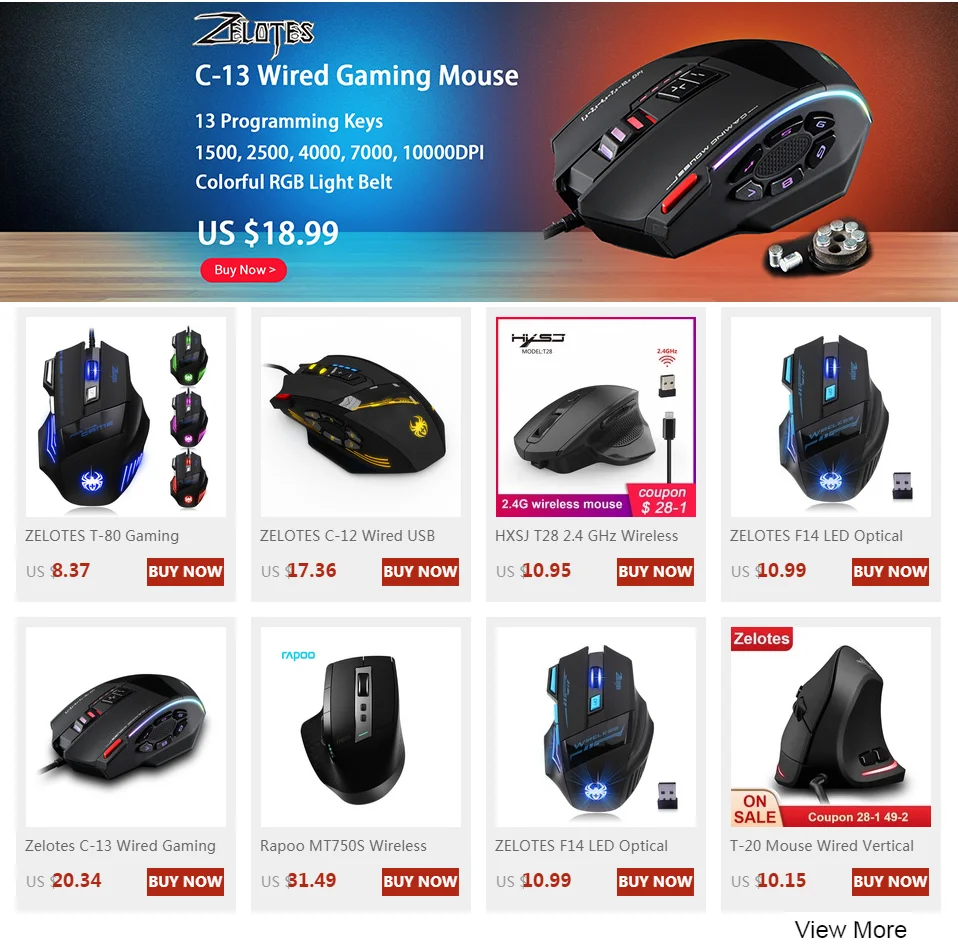 ZELOTES C-12 Проводная мышь USB оптическая игровая мышь 12 программируемых кнопок компьютерная игровая мышь 4 регулируемых dpi 7 светодиодный фонарь