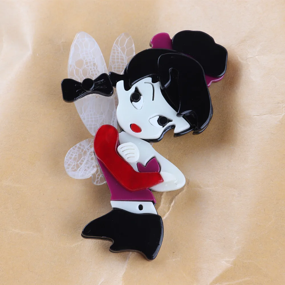 Женская акриловая брошь в виде сказочного ангела милая мультяшная брошь-значок