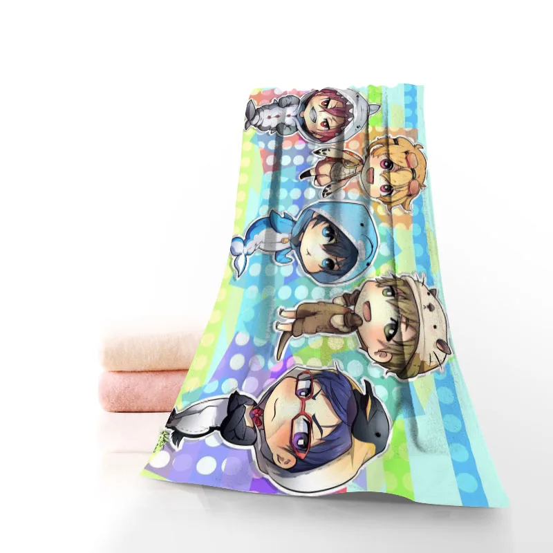 Бесплатное полотенце для плавания IWatobi Хлопковое с принтом лица из микрофибры