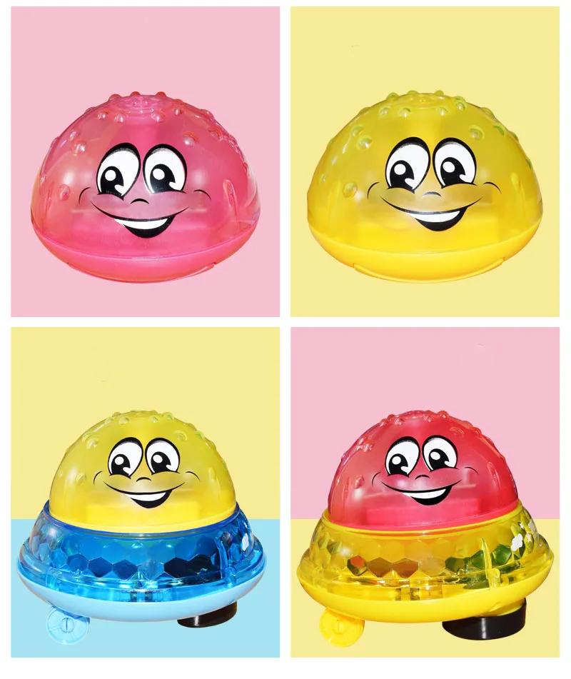 

Novelty funny baby child electric induction waterball light music Smiley face baby bathroom water bath toy holiday gift