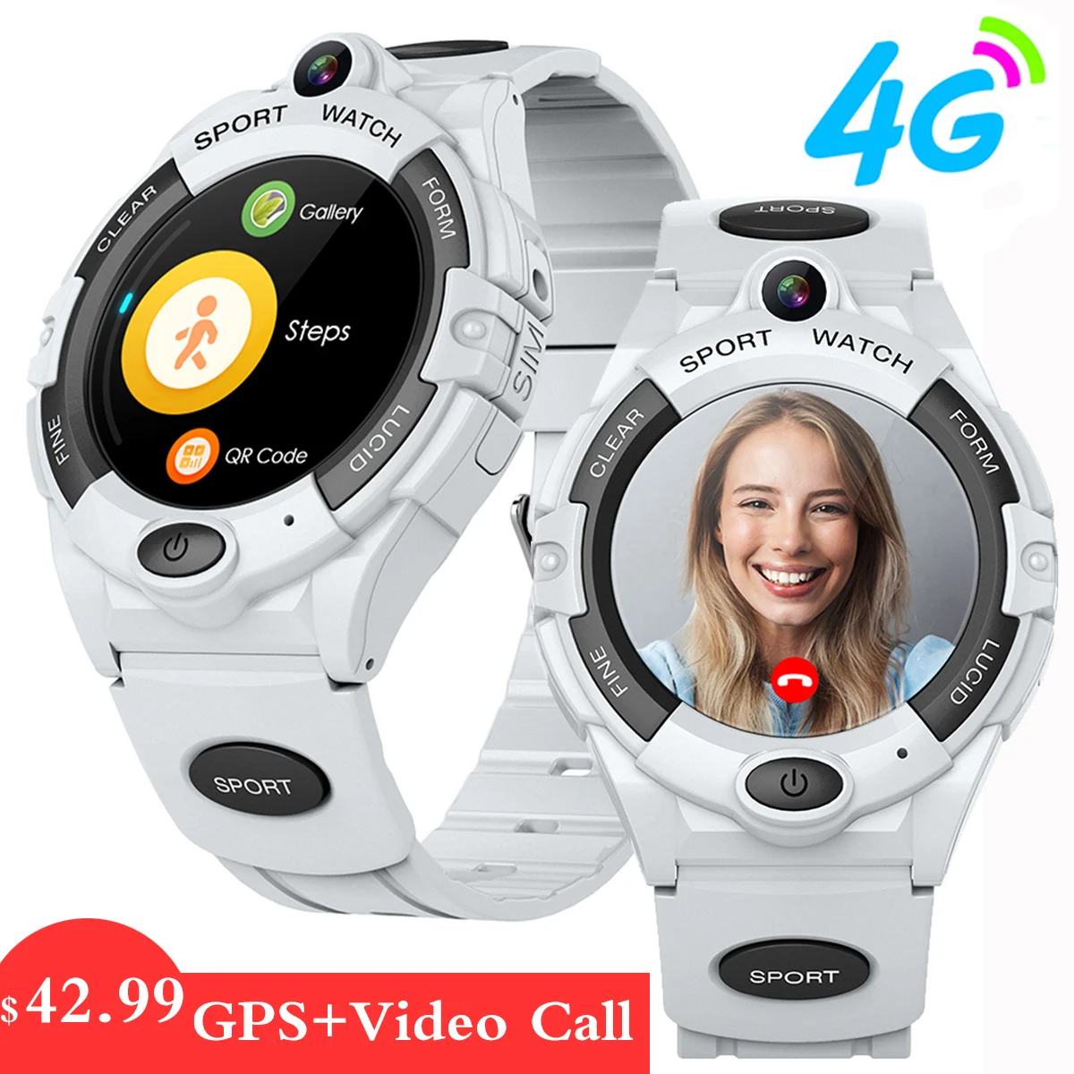 Детские Смарт-часы с GPS 4G Wi-Fi Sim-картой 680 мАч | Электроника