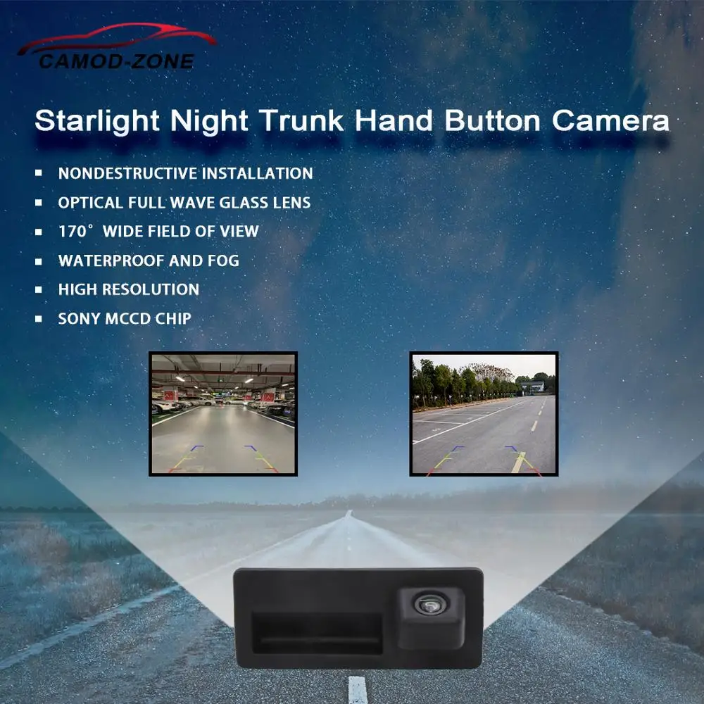 

camod-zone Handle HD AV Rear View Camera Wide Angle Rearview Parking Car Reverse RCD330 Plus RCD360 280B