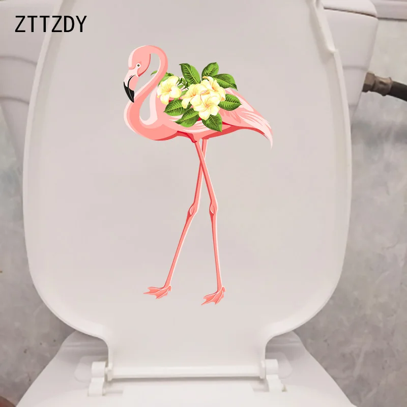 

ZTTZDY 15 × 26 см Европейский цветок одежда для дома с изображениями героев мультфильма украшение на стену с забавными животными Туалет наклейки WC T2-1284