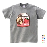 kids girls baby clothes for summer puppy cake box printing t shirt boys summer clothes short white cotton t shirts 3 12 years