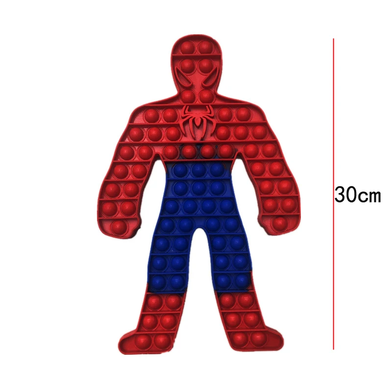 Juguetes baratos para ni&ntilde;os, Spiderman, Hulk de Marvel, Superh&eacute;roes, Burbuja de empuje, Iron Man, autismo, Simple, antiestr&eacute;s, 30cm, regalo de Navidad-1