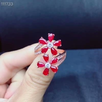 meibapj natural new burning pigeon blood red ruby gemstone ring for women real 925 sterling silver fine wedding jewelry