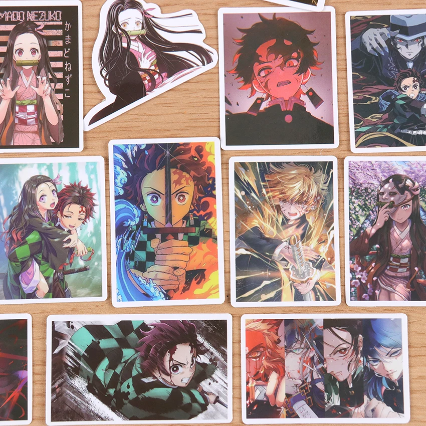 50 шт. стикеры с аниме убийца демонов скейтборд мотоциклетная гитара девушка