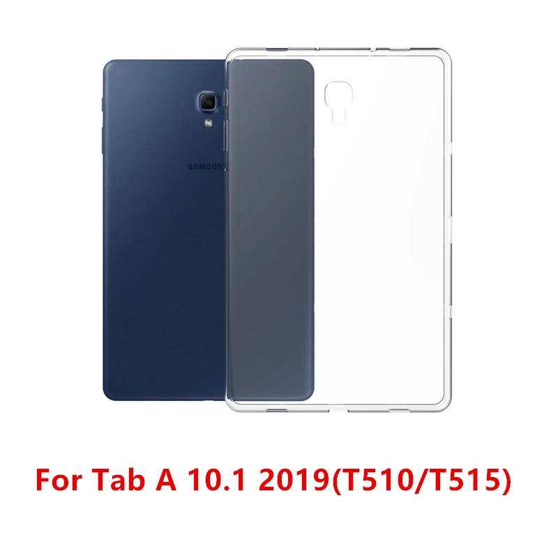 Прозрачный из ТПУ силиконовый чехол для samsung Galaxy Tab S2 S3 S4 S5e Tab A 8,0 10,1 T387 P200 T710 T810 T510 T590 T830 T720 - Цвет: T510