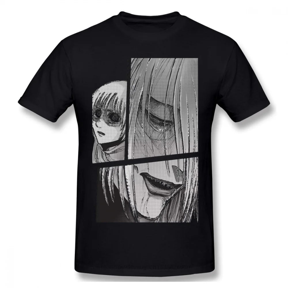 Men Clothing Attack on Titan Titans Anime Television Series T-Shirt Female Titan Looks Armin Fashion Short Sleeve