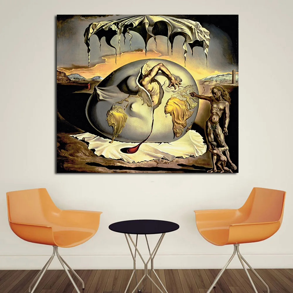 

JQHYART Salvador Dali Abstract Canvas Art Oil Painting Moder Home Decor Picture Wall Pictures For Living Room No Frame