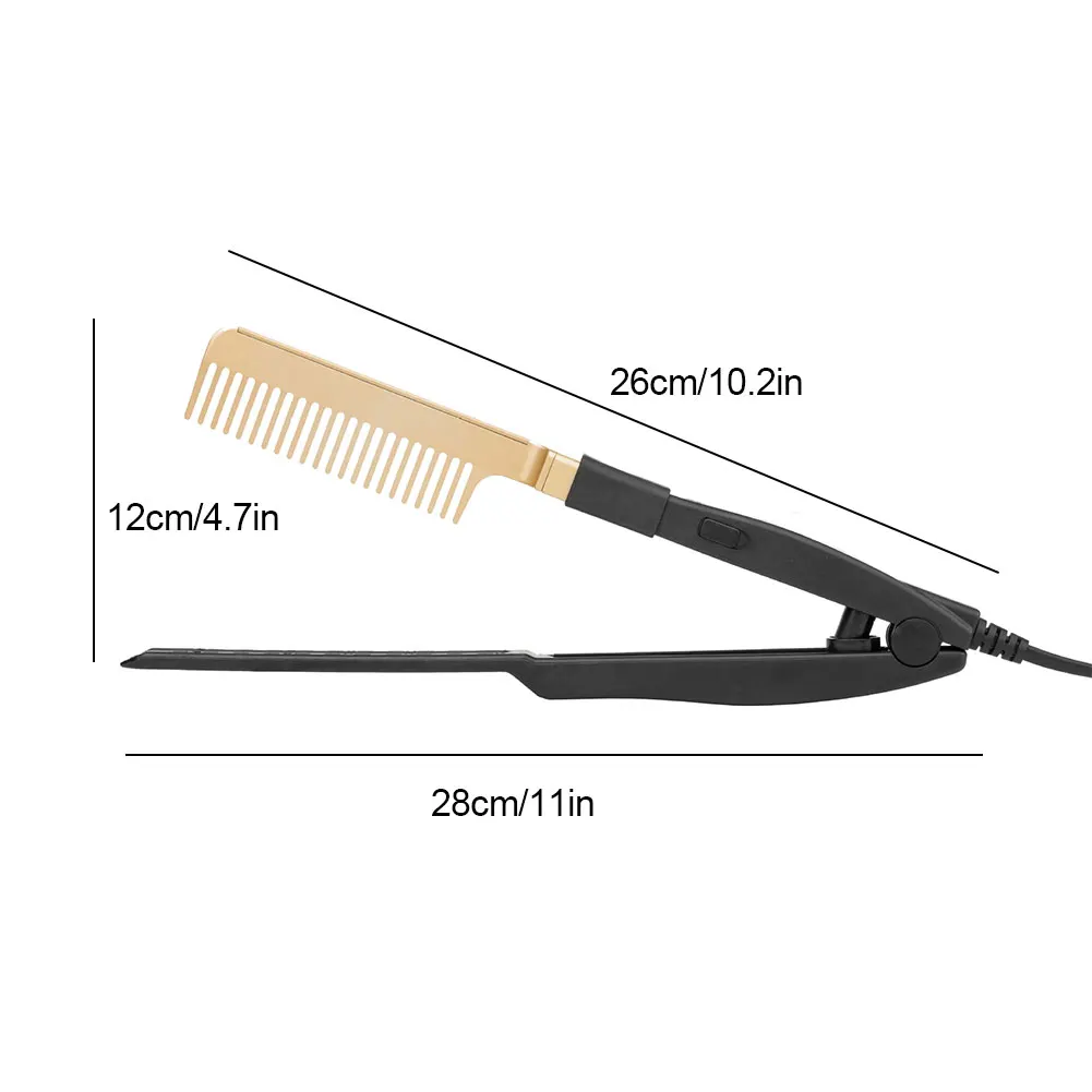 

Heat Comb Brush Electrical Straightening Hair Comb High Heat Press Comb Flat Iron Comb Styling Comb for Hair Styling Style1