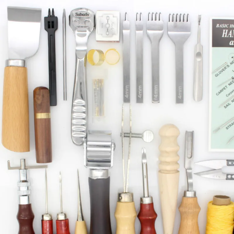 25 шт./лот инструменты для работы с кожей набор ручных инструментов обработки кожи