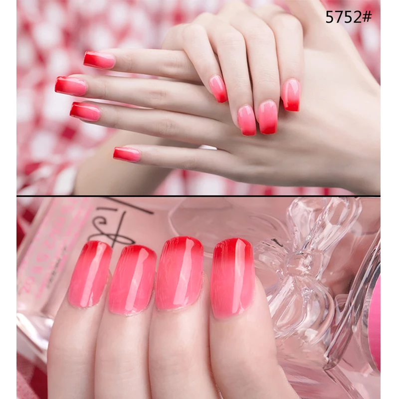 LAKIMU Temperature Change Color Gel Nail Polish Nails Art UV Varnishes Long Lasting Soak Off Chameleon Thermo Lacquer | Красота и