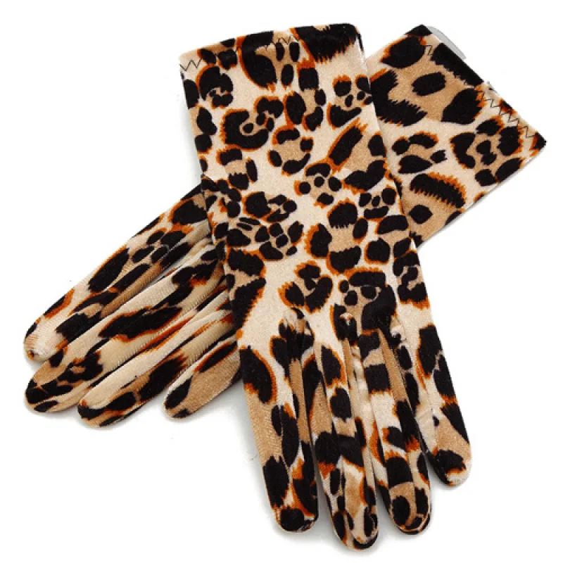 

Золотой бархат зима теплая Перчатки женские модные резиновые сапоги с рисунком в горошек, с леопардовым принтом тонкий короткий женский Пе...