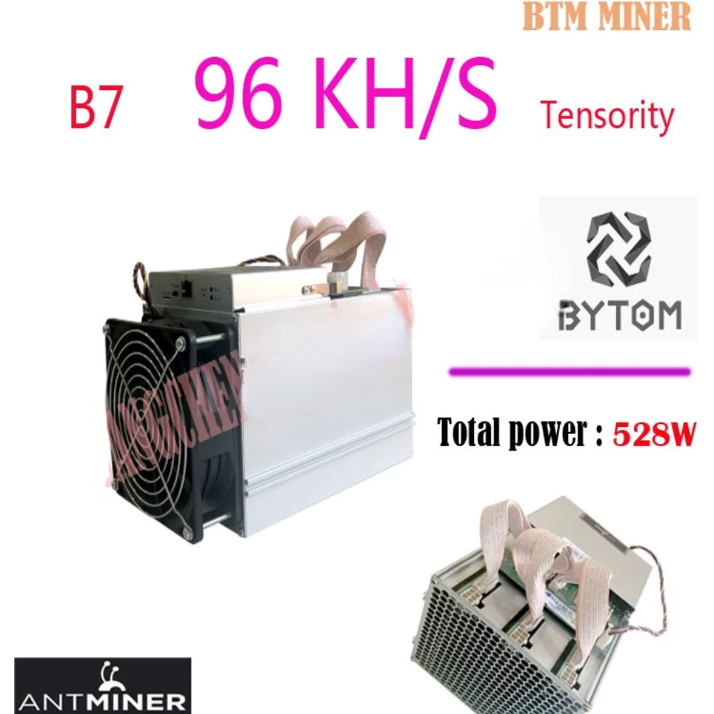 

Майнер ETH BTC BTM asic 96 K/S ANTMINER b7,solo 90% ватиos, электронная Майна, б/у, новый, 538
