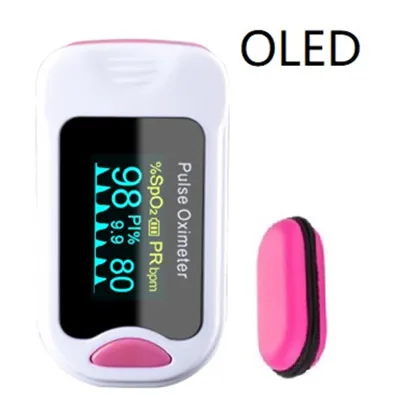 OLED pink case Пальцевой Пульсоксиметр De Dedo Pulso Oximetro домашний семейный Пульс оксиметр Pulsioximetro пальцевой Пульсоксиметр CE светодиодный O светодиодный - Цвет: OLED pink case
