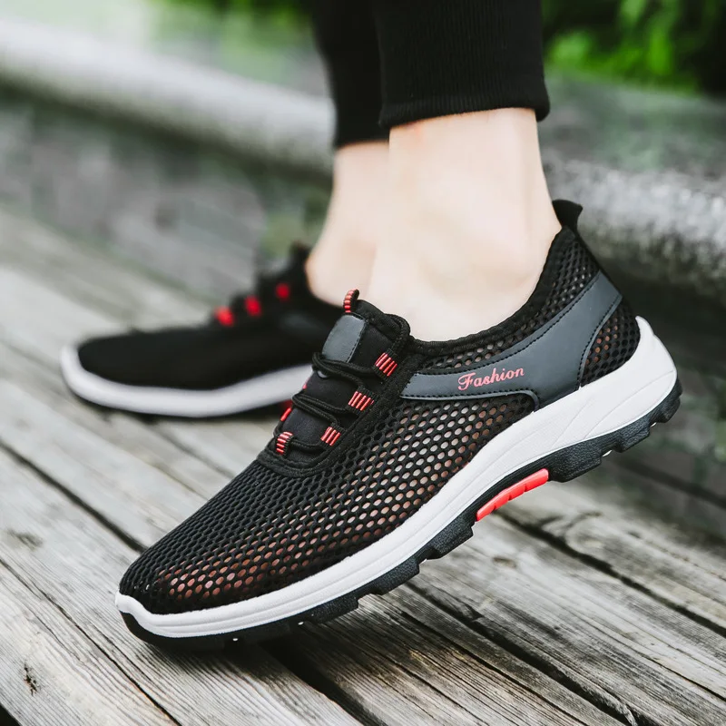 

Men's Shoes Summer Mesh Couple Sneakers Breathable Fashion Solid Color Pumps Online Store Stall Supply Sneakers