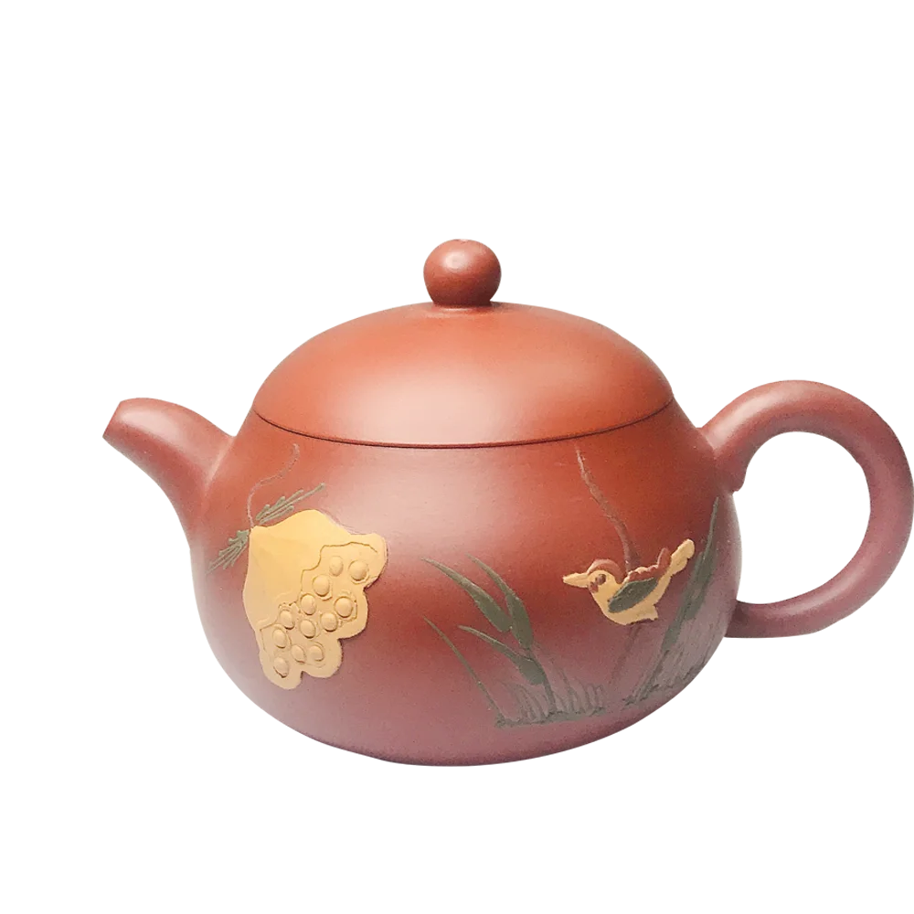 120 мл ручной Исин фиолетовая глина кунг фу чайник заварочный с подарочной