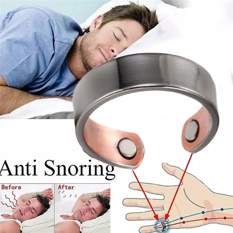 

Magnetic Anti Snoring Device Ring For Lovers Therapy Acupressure Treatment Against Finger Ring Anti Snore Sleep Aid for Snoring