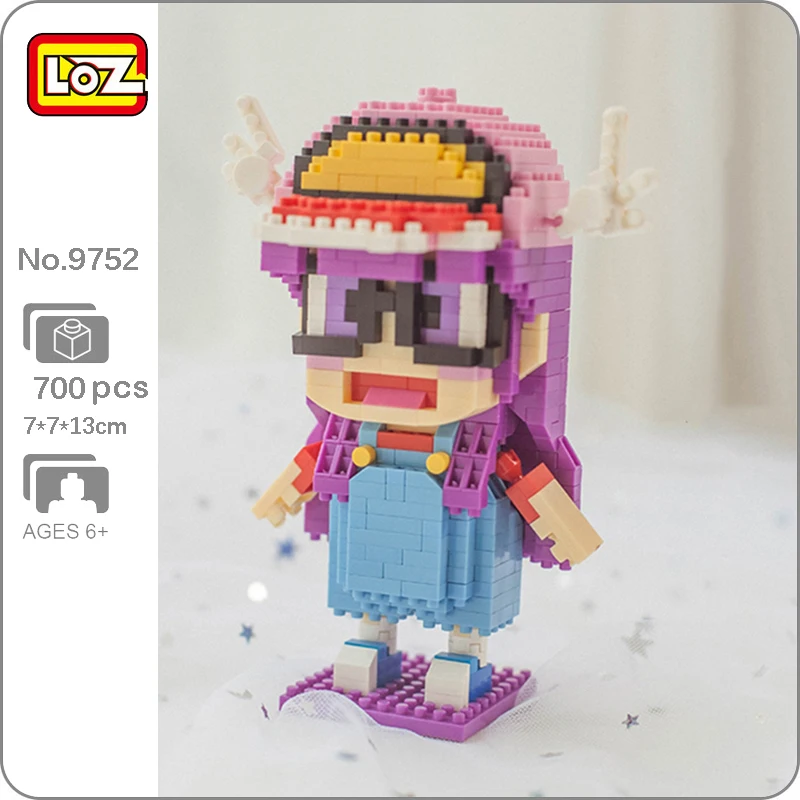 LOZ 9752 аниме Dr.Slump Alrale очки девушка шляпа 3D модель 700 шт. DIY Мини Алмазные блоки