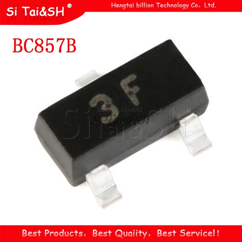 100 шт. BC857B SOT23 BC857 SOT SMD SOT-23 3F новый транзистор | Электронные компоненты и