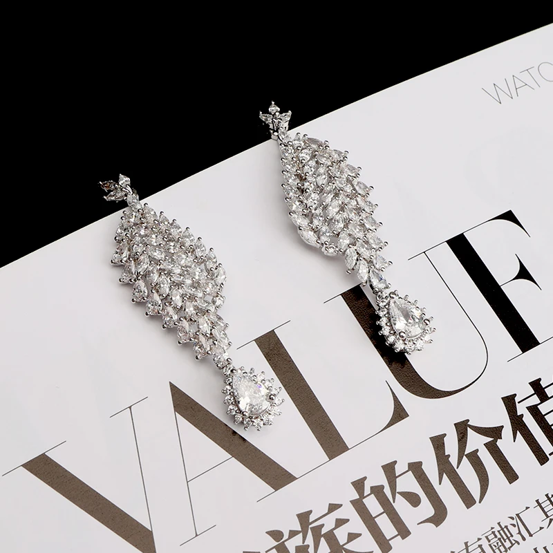 

TIRIM Dubai Luxury Elegant Bridal Necklace Set for Women Cubic Zirconia Wedding Jewelry Sets For Brides Accessories Jewelri