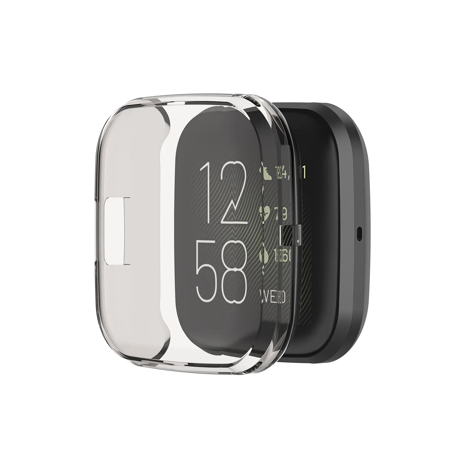 50 шт./лот мягкий ТПУ прозрачный силикон чехол для Fitbit Versa 2 Smartwatch защитный корпус Versa2 сменные часы аксессуары