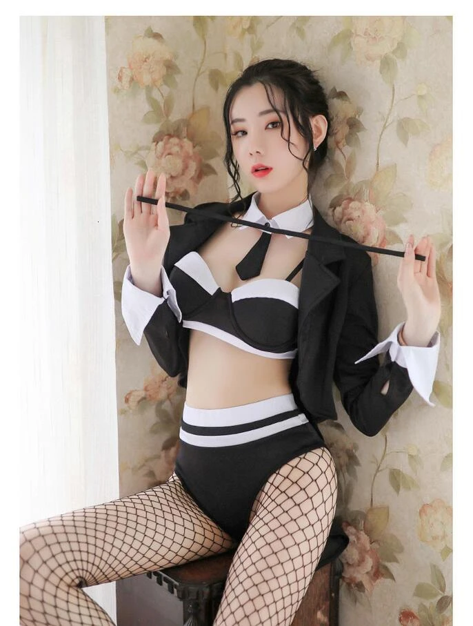 Сексуальное женское белье Oncecrazy костюм смокинг для ролевых игр соблазнительный