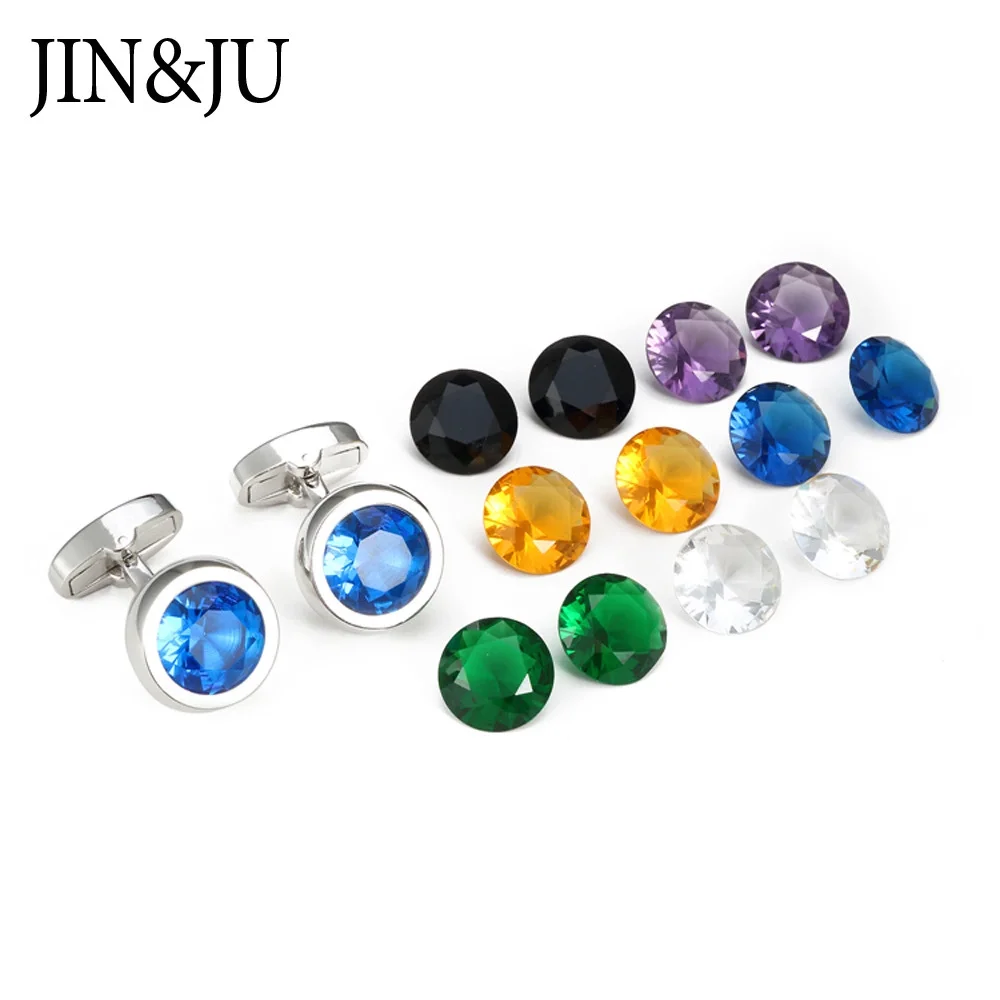 

JIN&JU DIY Crystal Marvel Cufflinks Shirt For Mens Luxury Quality Wedding Cuff Links Man Jewelry Gift Relojes Gemelos Camisa