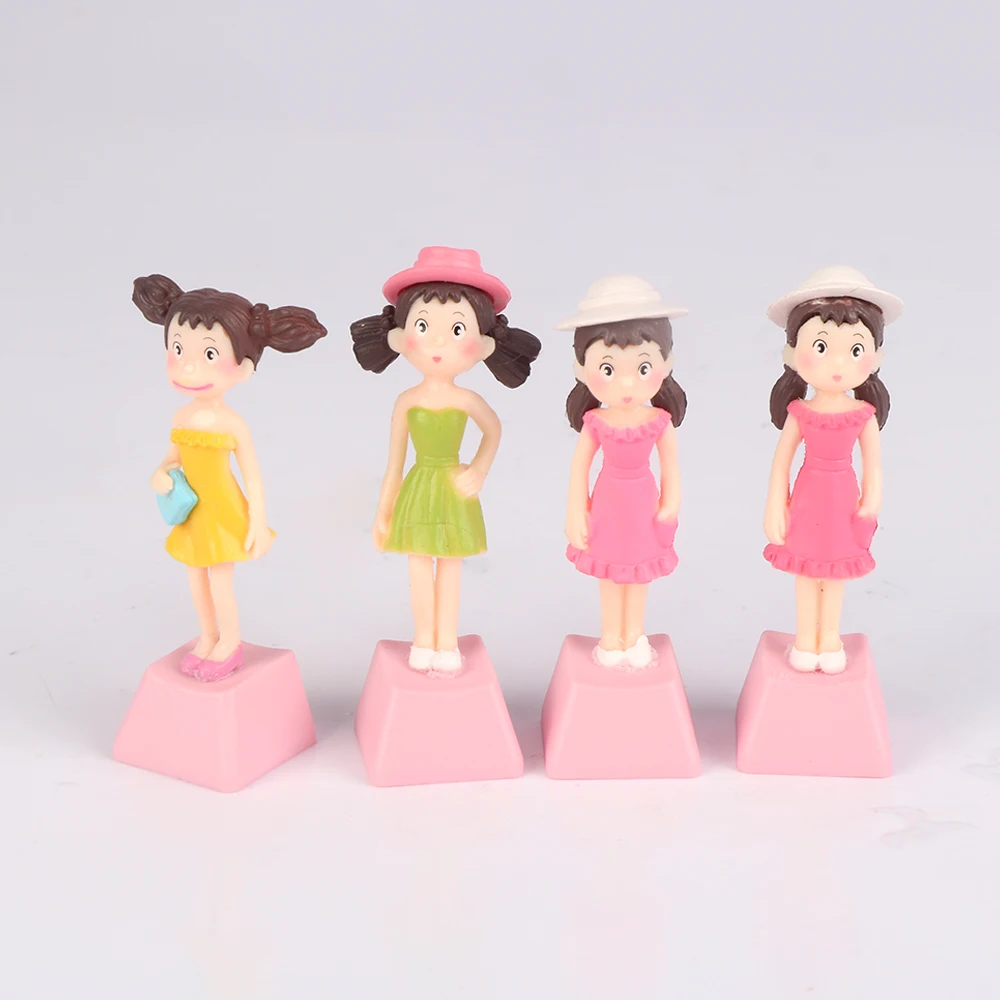 

Personalized keycap pink three-dimensional Keycap Cute pretty girl cartoon modeling keycaps For Mechanical Keyboard Accessories