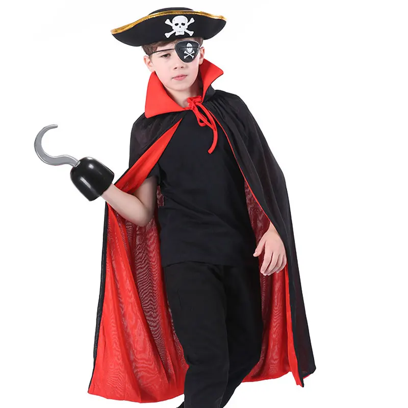 Украшение на Хэллоуин костюм плащ для взрослых и детей косплей Пиратская