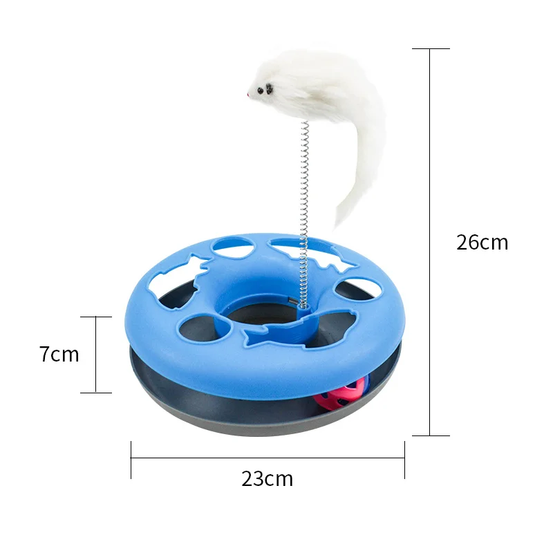 

Cat Toys Interactive Cat Toys for Indoor Cats, Funny Kitten Toys, Pet Spring Toy with Moving Balls Catch Exercise Creative toy