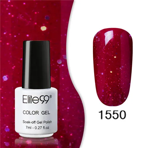 1550 Elite99 Гель-лак набор все для маникюра Полупостоянный Vernis верхнее покрытие УФ светодиодный гель лак удаляющийся замачиванием Гель-лак для ногтей - Цвет: 1550