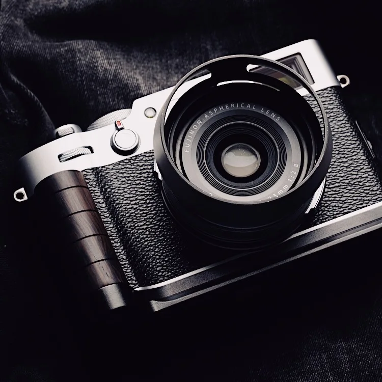 

Handmade Wood Hand Grip Quick Release L Plate Bracket For Fuji X100V Fujifilm X-100V